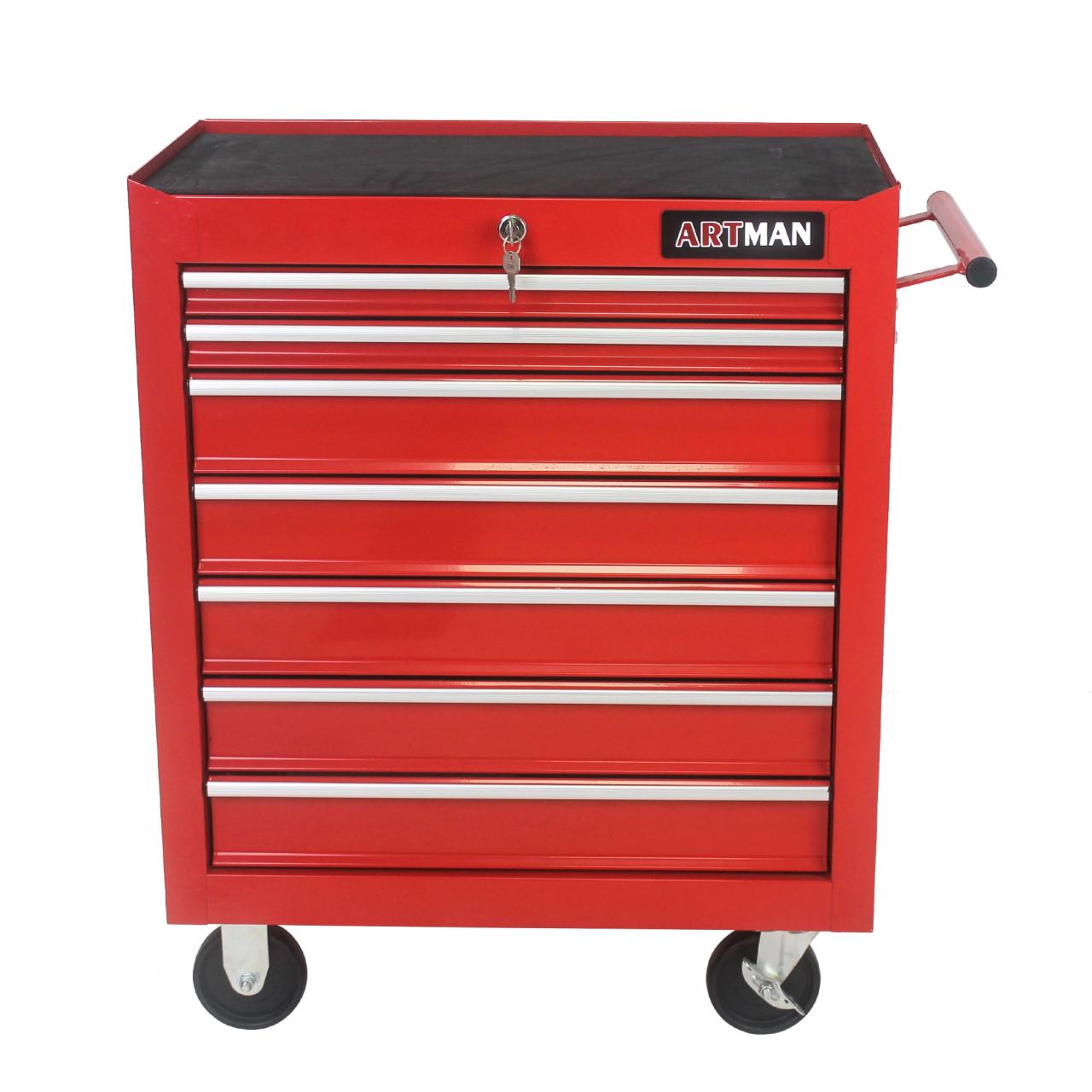 Donext Rolling Tool Chest Metal Tool Box with Wheels Tool Cabinet ... Locking tool box with wheels