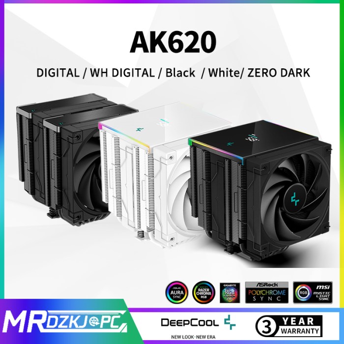 DeepCool AK620 Digital CPU Air Cooler with Real-Time Temp Display Test
