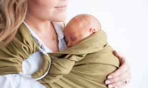 Wildbird Ring Sling Testing the Support of Linen Fabric Carriers