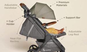 Ergobaby Metro+ Compact Stroller Luxury Padding in a Small Frame