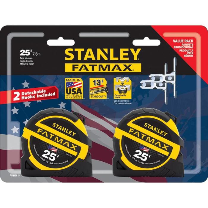Stanley FATMAX 25 Ft Tape Measure for Accurate Measurements