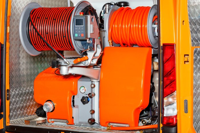 Pressure cleaning truck for powerful performance