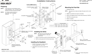 Adams Rite Panic Hardware 367u Your Safety Solution