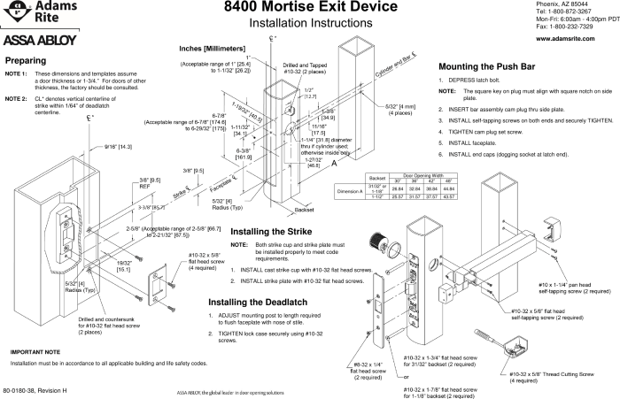 Adams Rite Panic Hardware 367u Your Safety Solution