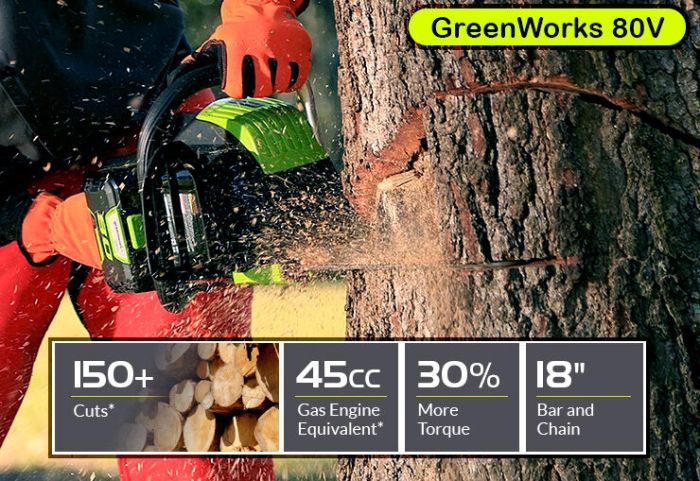 Greenworks Cordless Chainsaw for Garden Maintenance
