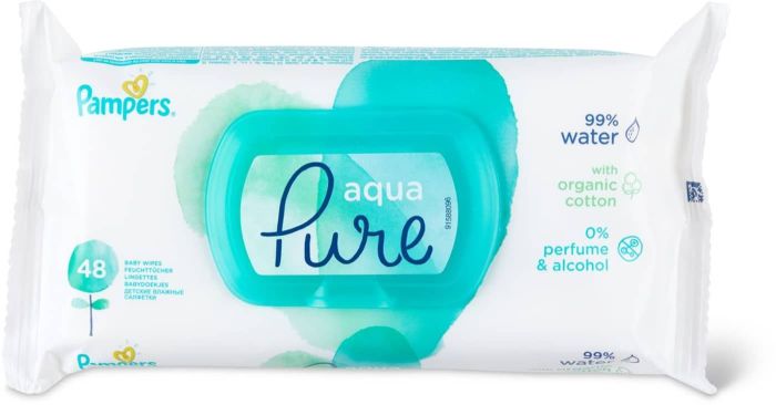 Pampers Aqua Pure Baby Wipes Sensitive Skin Formula Unmatched Care